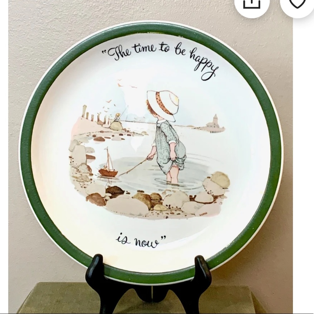 Holly Hobbie The Time To Be Happy Is Now Collectible Plate